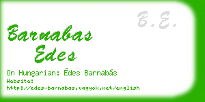 barnabas edes business card