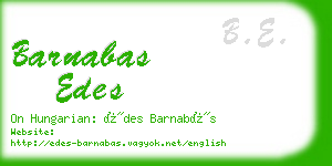 barnabas edes business card